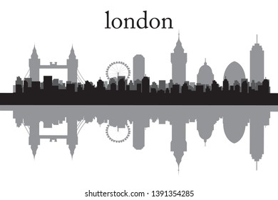 london city skyline  silhouette. Vector illustration