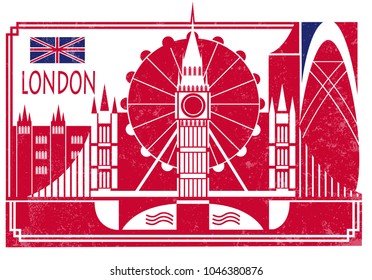 London city skyline vector background