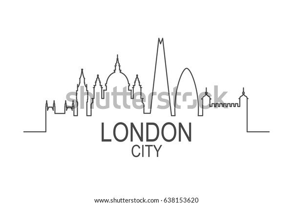 London City Skyline Vector Illustration London Stock Vector Royalty Free