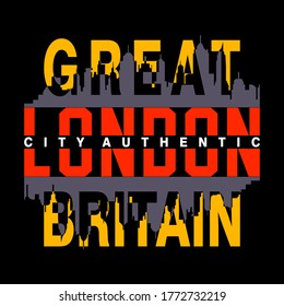 London City Slogan Tee Graphic Typography Stock Vector (Royalty Free ...