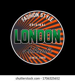 London city slogan typography graphic for print,t-shirt,authentic design,art,vector illustration