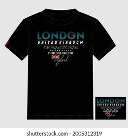 London City Stylish Typography Graphic T shirt Stock Vector Illustration Design