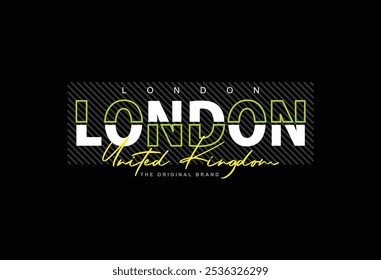 Diseño de la tipografía de la ciudad de Londres, camiseta gráfica del estilo del desgaste de la calle de la marca del Reino Unido para la impresión 