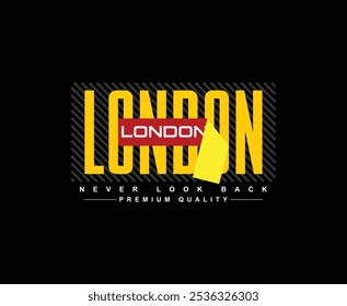 Diseño de la tipografía de la ciudad de Londres, camiseta gráfica del estilo del desgaste de la calle de la marca del Reino Unido para la impresión 