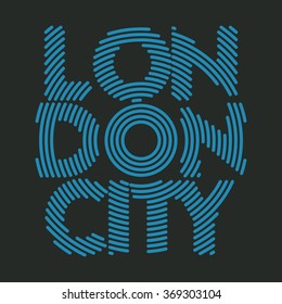 London City Typography, t-shirt graphics, vector