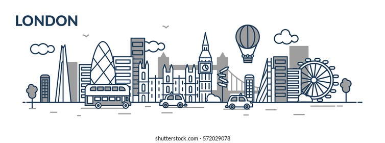 London city. Vector illustration