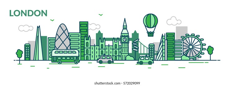 London city. Vector illustration