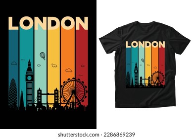 London City vintage t-shirt  design for tourist