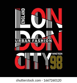 London city,slogan typography graphic for print t shirt,vector illustration,authentic design,style