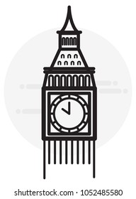 London Clock Tower - Icon as EPS 10 File