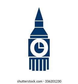 london clock tower logo. london big bin icon. logo and icon vector.