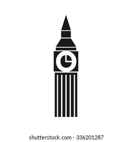london clock tower logo. london big bin icon. logo and icon vector.
