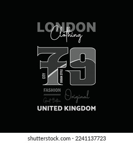 London clothing city urban style fashion original great britain united kingdom vector T-shirt design