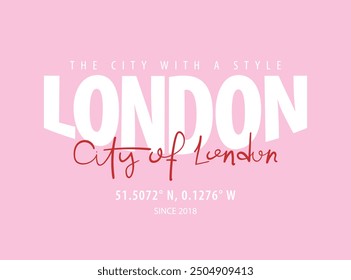 London college style vintage quote typography. Vector illustration design.