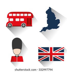 London concept with landmarks icons design, vector illustration 10 eps graphic.