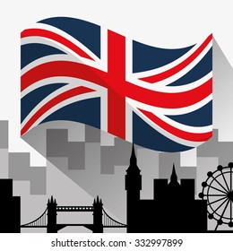 London concept with landmarks icons design, vector illustration 10 eps graphic.