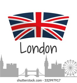 London concept with landmarks icons design, vector illustration 10 eps graphic.