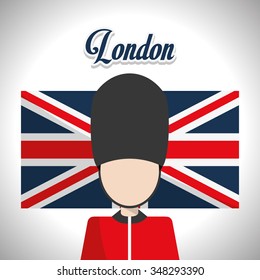 London concept with landmarks icons design, vector illustration 10 eps graphic.