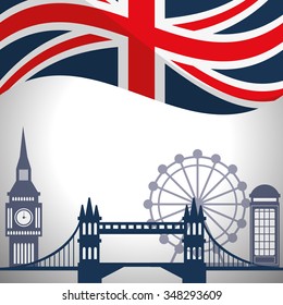 London concept with landmarks icons design, vector illustration 10 eps graphic.