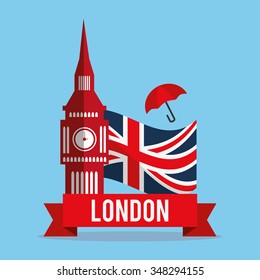 London concept with landmarks icons design, vector illustration 10 eps graphic.