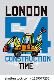 london construction time,t-shirt design