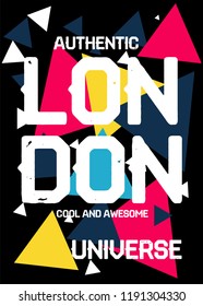 london cool and awesome universe,t-shirt design