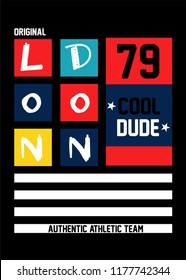 london cool dude,t-shirt design
