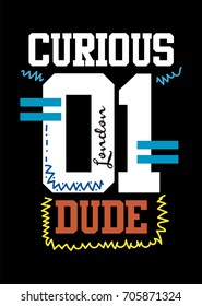 London curious dude 01, t-shirt print poster vector illustration