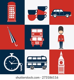 London design over colorful background, vector illustration.