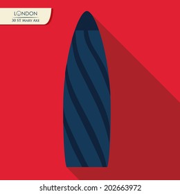 London design over red background, vector illustration