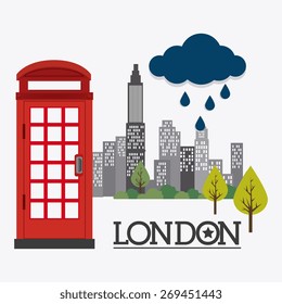 London design over white background, vector illustration.