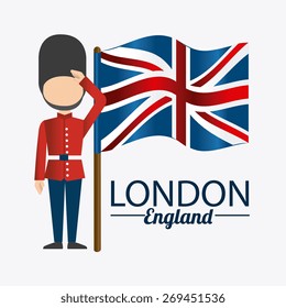 London design over white background, vector illustration.