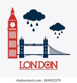 London design over white background, vector illustration.