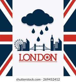 London design over white background, vector illustration.