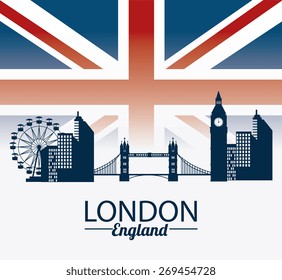 London design over white background, vector illustration.