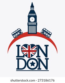 London design over white background, vector illustration.