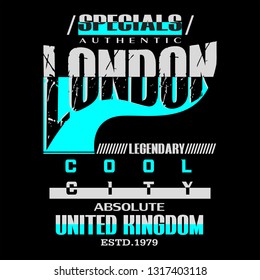Das künstlerische Konzept der London Design Vektorillustration,Der trendy Apparel-Druck,Kunst,Illustrationen,Stile