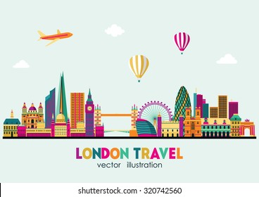 London detailed Skyline. Vector illustration