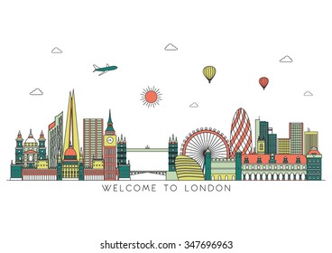 London detailed Skyline. Vector illustration