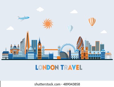 London detailed skyline. Vector illustration