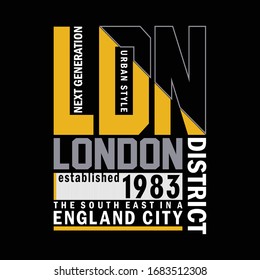 London district slogan graphic typography for print t-shirt,vector illustration