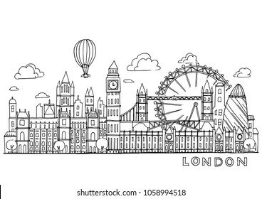 London Skyline Drawing Hd Stock Images Shutterstock