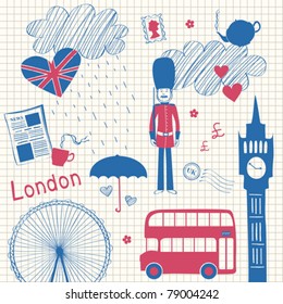 London doodles set