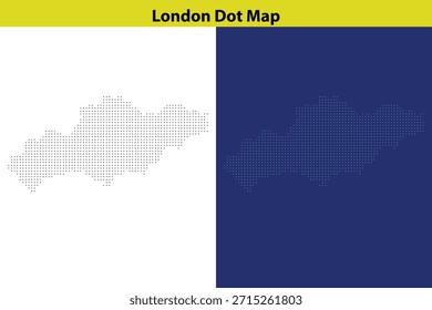 Visualización del mapa de puntos de Londres del área de Londres utilizando un patrón de puntos

