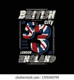 British England Typography T Shirt Design Stock Vector (Royalty Free ...