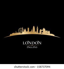 London England city skyline silhouette. Vector illustration