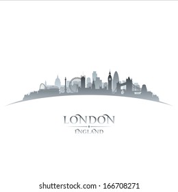 London England city skyline silhouette. Vector illustration