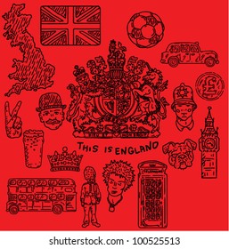 London and England icons