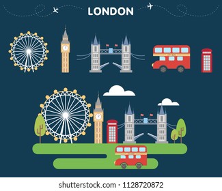 London in England. Popular attractions, landmarks, travel and tourism.