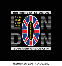 london england typography, vector illustration